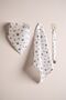 Muslin Starry Newborn Set of 3 Scarf Bib Mouth Wipe Pacifier Holder