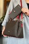 Red Combination Color 5 Compartment Women's Hand and Shoulder Bag Fast Shipping Quality Product 2120 - 4