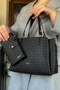 Black Combination Color 5 Compartment Women's Hand and Shoulder Bag Fast Shipping Quality Product 2120 - 2