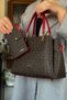 Red Combination Color 5 Compartment Women's Hand and Shoulder Bag Fast Shipping Quality Product 2120 - 2