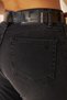Black High Waist Medium Lycra Mom Jean with Belt - 6