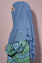 سجادة متوسطة الحجم جاهزة من الشيفون Sufle Khimar Indigo - 3