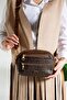 Multi-Compartment Women's Shoulder Bag Crossbody Bag 2183 Brown Tan Combination - 2