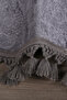 Nova Anthracite Round 100x100 Cm Pompom Fringed Non-Slip Base Machine Washable Bath Mat - 3