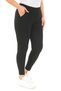 Curve Women's Large Size Pocketed Black Trousers Leggings with Sewing Detail - 2