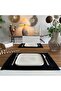 American Service, Linen Textured Black Color 4 Pieces 30 cm x 40 cm - 4
