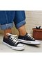 554 Navy Blue Short Unisex Sneaker Linen Sports Shoes - 2