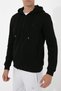 Zippered Hooded Sweatshirt N-halicarna - Black - 3