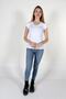 Women's Short Sleeve V-Neck White Body - 3