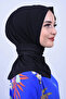 وشاح أسود سهل الارتداء مناسب لحمام السباحة والبحر - 2