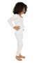 Boy's Thermal Fleece-Lined Underwear Set Bottom Top Set Cotton Flexible Comfortable White 8390 - 3