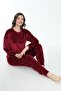 Women's Winter Sleep More Written Soft Velvet Pajama Set - 7