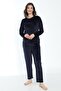 Women's Winter Gorgeous Written Soft Velvet Pajama Set - 3
