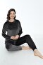 Women's Winter Great Written Soft Velvet Pajama Set - 7