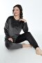 Women's Winter Great Written Soft Velvet Pajama Set - 6