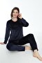Women's Winter Gorgeous Written Soft Velvet Pajama Set - 7