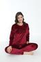 Women's Winter Strong Written Soft Velvet Pajama Set - 7