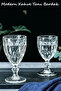 6 Pieces Footed Coffee Glass, Crystal Cut Coffee, Water - Shot Glass 95 Ml