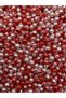 6mm Red - White Colored Marbled Pearl Beads, Jewelry Making, Hobby Beads (25gr ~240 Pieces) - 2