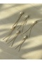 Pearl Gold Hairpin Set 6 Pieces Mini Pearl Knob Buckle - 2