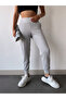 Women's Gray High Waist Stretchy Jogger Sweatpants - 7