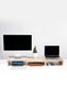 Dual Monitor Stand Screen Riser Light Color Computer Desktop Organizer Organizer - 7