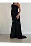 Maxi Length One Shoulder Imported Crepe Fabric Evening Dress Prom Engagement Wedding