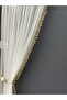 2 Wings Background Curtain Mink Tasseled Floral 2 Wings Tulle Background Curtain - 6