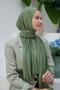 green color combed cotton shawl - 2