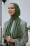 green color combed cotton shawl - 3