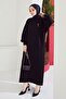 Mina Balloon Sleeve Knitwear Hijab Dress - Black