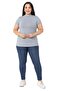 Large Size Half Fisherman Short Sleeve Viscose Light Gray Body - 2