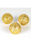 Glittery New Year's Ball 3-Pack Gold 8X8 Cm. - 2