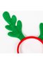 Christmas Ornament, Crown, with Deer Horn Figure, Green-Red - 23X24 cm - 2