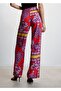 Patterned Palazzo Trousers - 4