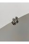 Steel Silver Jewelled Half Hoop Grecia Earrings -no Darkening- - 3