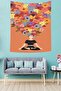 Colorful Flower Patterned Non-Slip Fabric Wall Tapestry Tapestry for Girl Doing Yoga - 2