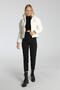 Women's White Faux Leather Lined Filled Hooded Lace Up Zipper Pocket Detailed Puffer Coat - 2