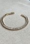 Caprea Steel White Stone Waterway Women's Bracelet Tarnish Resistant 17 cm +2 cm Circumference Women's Bracelet ZBLK