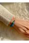 Bracelet Baroque Pearl And Turquoise [turquoise] Evil Eye