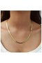 ITALIAN STEEL CRUSHED CHAIN GOLD COLOR JEWELRY NECKLACE