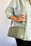 S3 Medium Size Daily 5 Compartment Crossbody Women's Shoulder Bag 2053 Green - 2