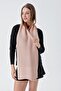 Women's Soft Buttoned Knit Detailed Scarf Powder 24W1321