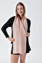Women's Soft Buttoned Knit Detailed Scarf Powder 24W1321 - 3