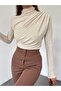 Gathered Long Sleeve Blouse - 2
