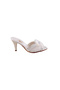 Open Slippers Evening Dress with Jewelled Buckle Feather Band - 3