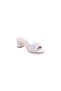Dowry-Engagement-Henna-Wedding Open Slippers Evening Dress with Rhinestone Buckle and Feather Band
