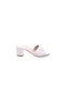 Dowry-Engagement-Henna-Wedding Open Slippers Evening Dress with Rhinestone Buckle and Feather Band - 3