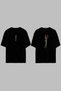 Motorcycle 6 advance gears front and back printed Black Oversize T-Shirt T-shirt - 3