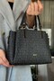 Black Combination Color 5 Compartment Women's Hand and Shoulder Bag Fast Shipping Quality Product 2120 - 5